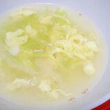 白菜とホキ（白身魚）の玉子スープ